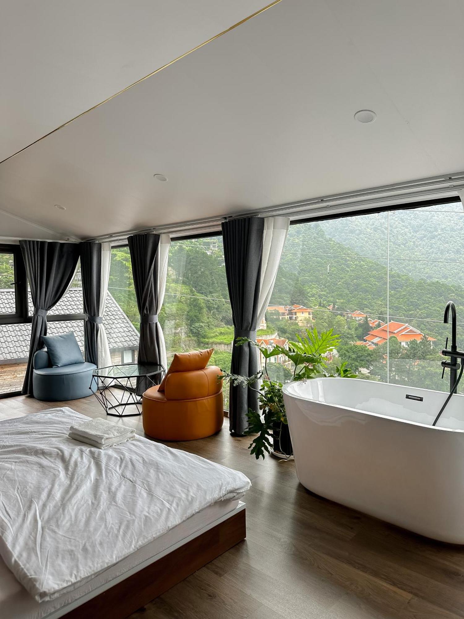 شقة Bach Xanh House Tam Ðảo المظهر الخارجي الصورة